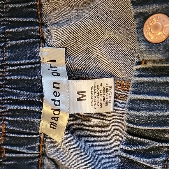 Madden Girl Blue Jogger Cargo Jeans Size M - Picture 5 of 6